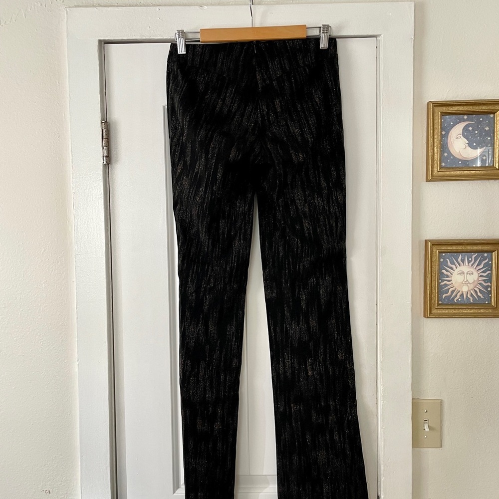 NWT bebe Black Metallic Vest+Boot-Cut Pants Set Coachella Festival Concert Sz S - Picture 8 of 10